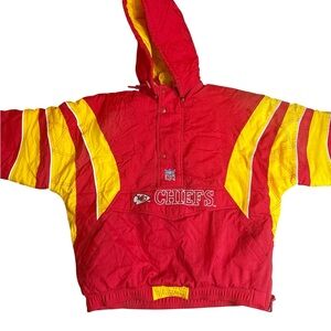 STARTER Red and Yellow vintage chiefs jacket